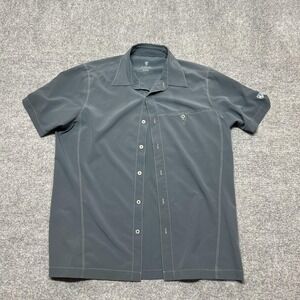 Kuhl Shirt Mens Small Gray Stretch Button Front Short Sleeve Outdoor Casual
